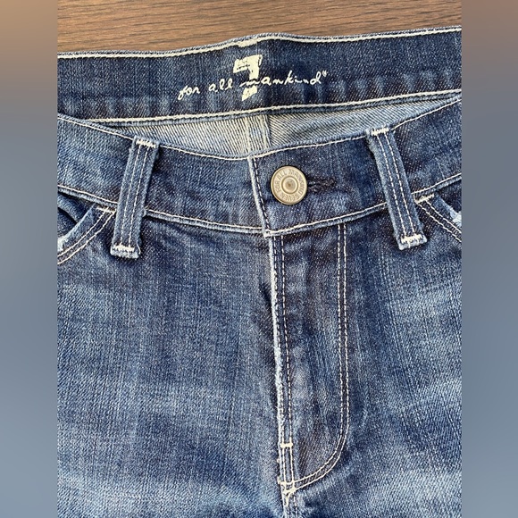 7 For All Mankind Colette Women's Straight Dark Wash Jeans Size 31 - Picture 3 of 15